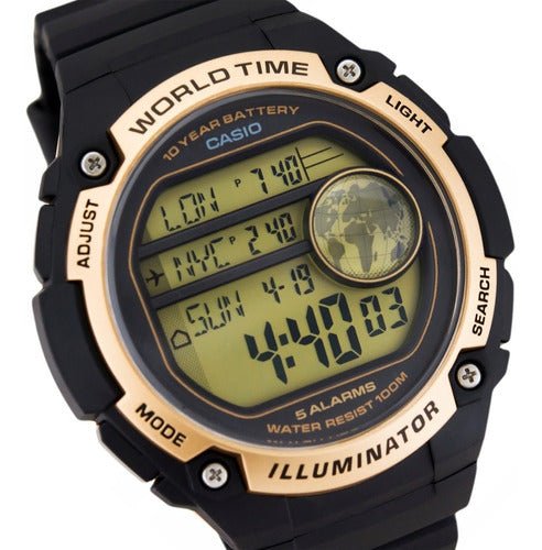 Grey Dial Mens Digital Casual Quartz Casio Watch Youth AE - 3000W - 9A - Zamana.pk