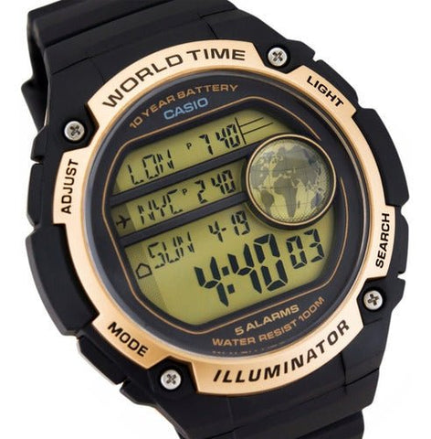 Grey Dial Mens Digital Casual Quartz Casio Watch Youth AE - 3000W - 9A - Zamana.pk
