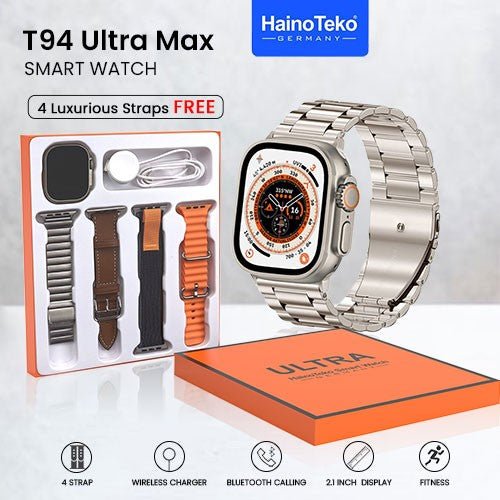 HainoTeko T94 Ultra Max Smart Watch (4 Straps in 1) - Zamana.pk Main image
