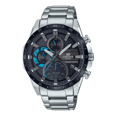 Casio - EQS-940DB-1B - Solar Powered Chronograph Stainless Steel Watch For Men