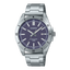 Casio MTP-B155D-2E men's analog watch with a deep blue dial and silver stainless steel