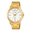 Casio MTP-1381GD-7A gold stainless steel men’s analog wrist watch with silver white dial