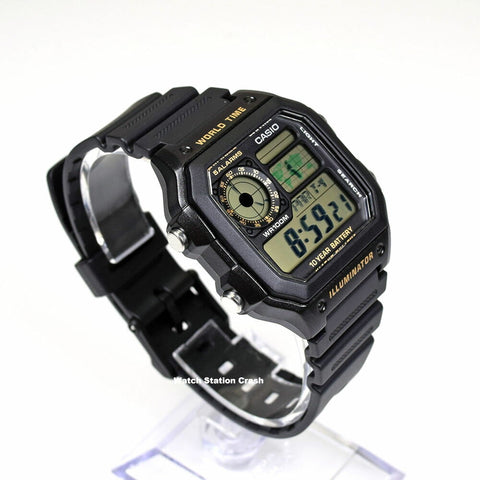 Casio Youth Digital Black Dial Men's Watch - AE-1200WH-1BVDF (D098)