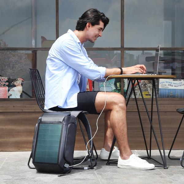 Kingsons Beam Backpack - The Most Advanced Solar Power Backpack - Waterproof, Anti - Theft Laptop Bag - Zamana.pk
