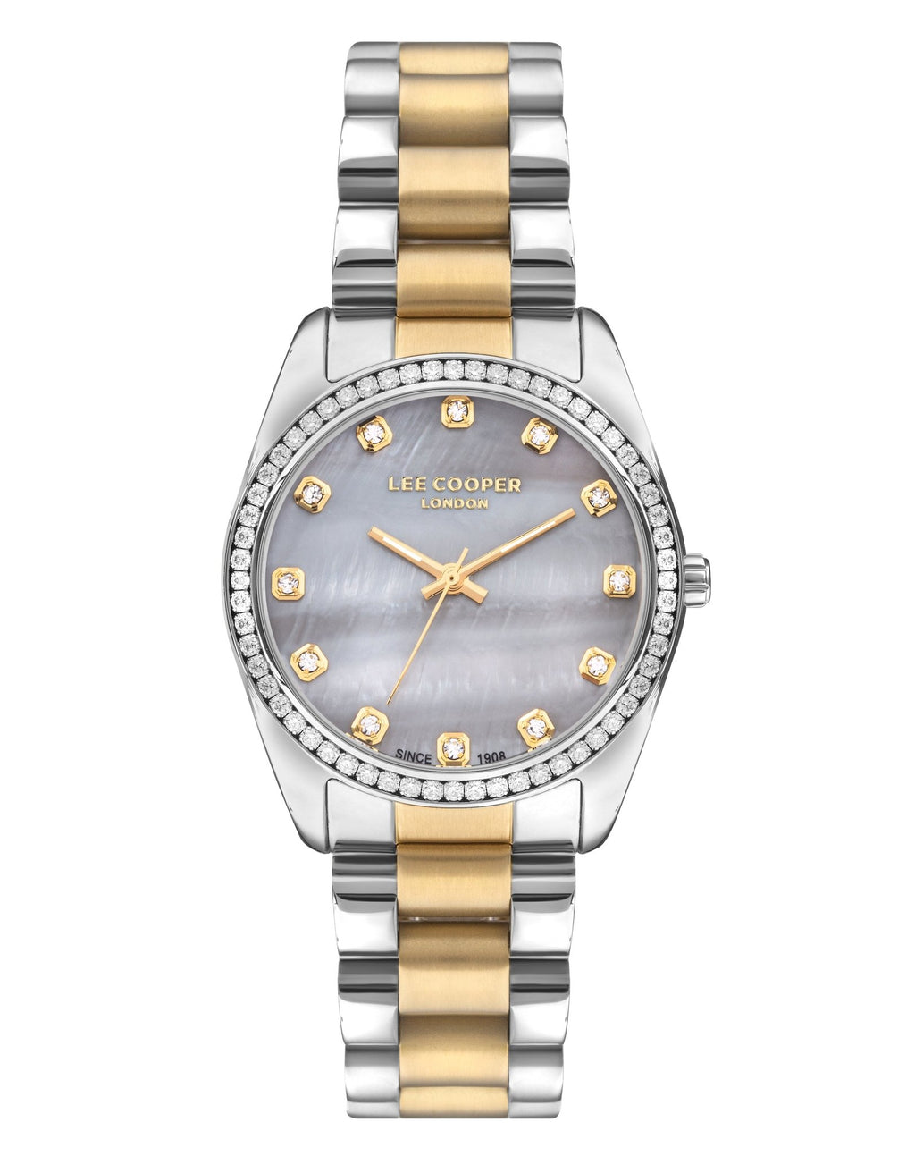 Lee Cooper LC07478.260 Women's Super Metal Silver/Gold Watch - Zamana.pk