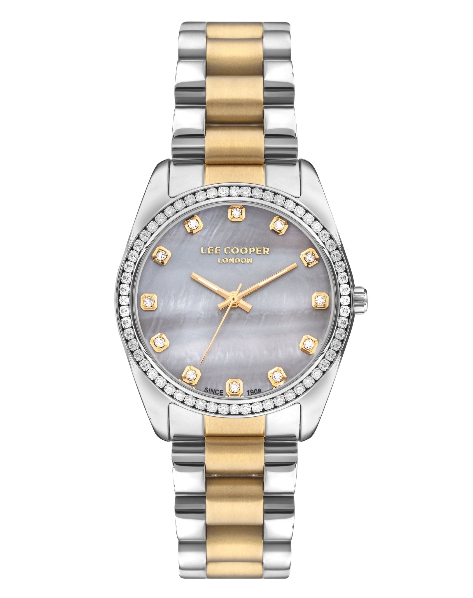 Lee Cooper LC07478.260 Women's Super Metal Silver/Gold Watch - Zamana.pk