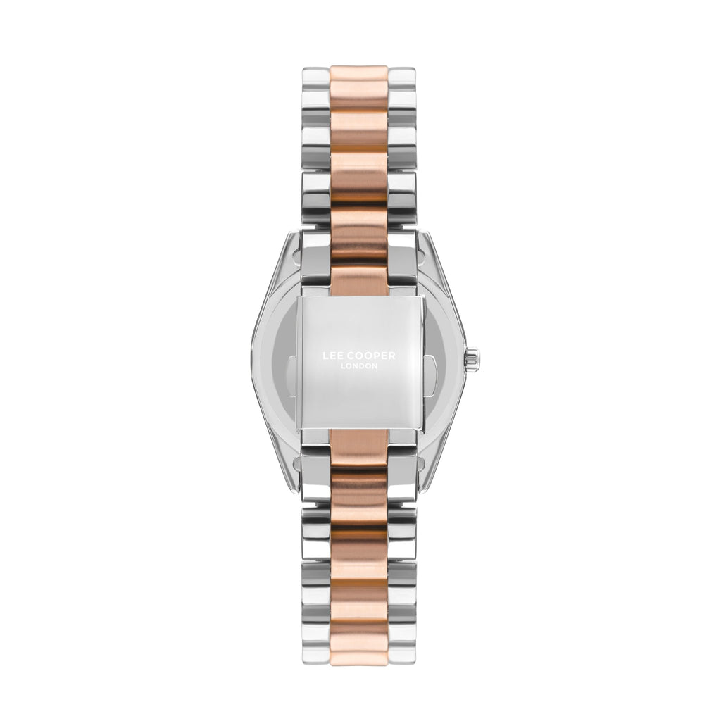 Lee Cooper LC07478.540 Women's Super Metal Silver/Rose Gold Watch - Zamana.pk