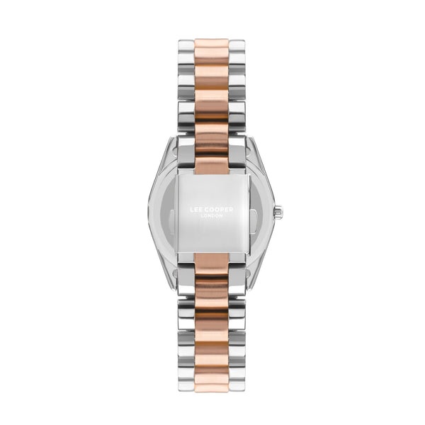 Lee Cooper LC07478.540 Women's Super Metal Silver/Rose Gold Watch - Zamana.pk