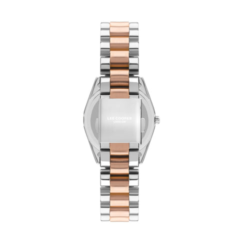 Lee Cooper LC07478.540 Women's Super Metal Silver/Rose Gold Watch - Zamana.pk