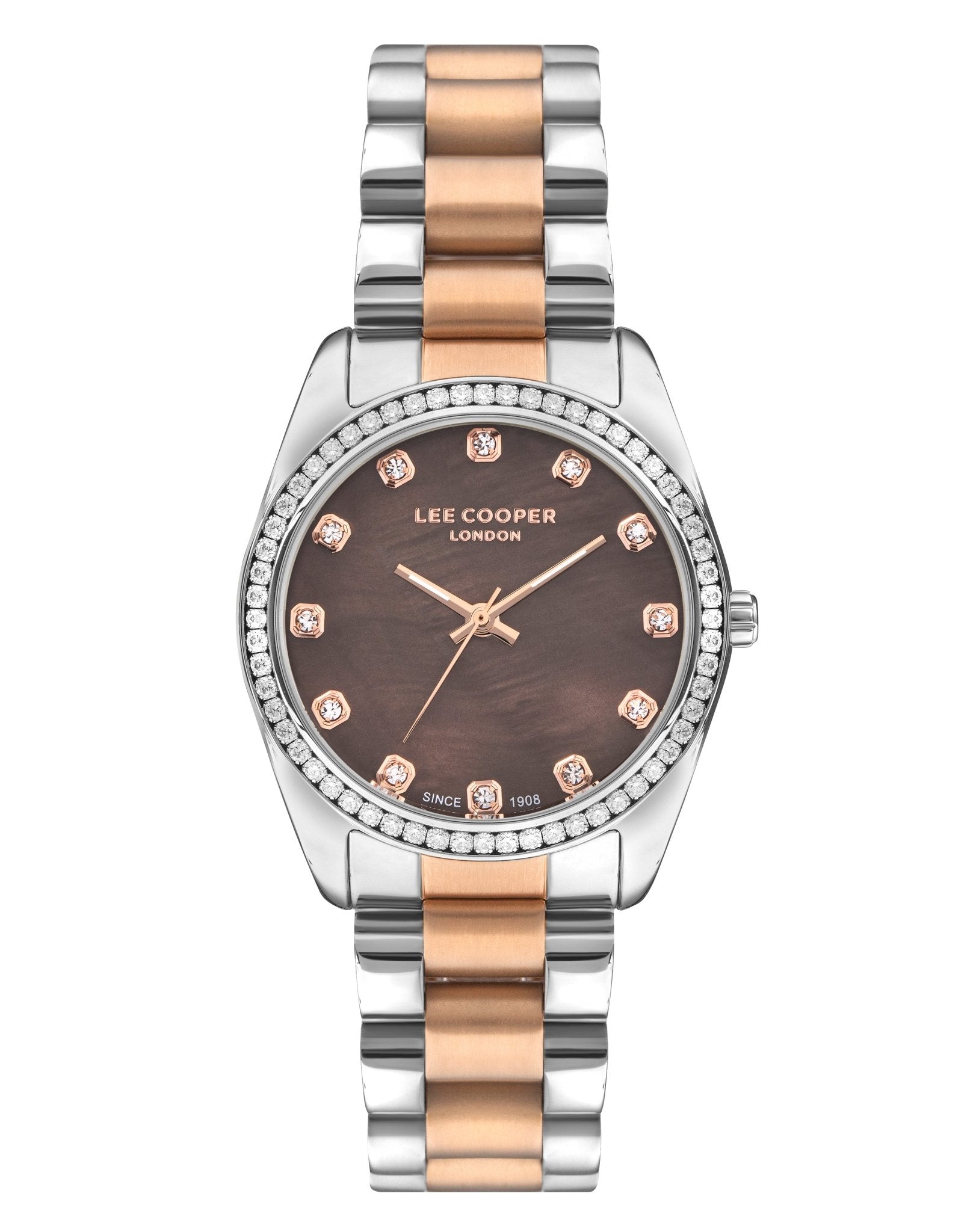 Lee Cooper LC07478.540 Women's Super Metal Silver/Rose Gold Watch - Zamana.pk