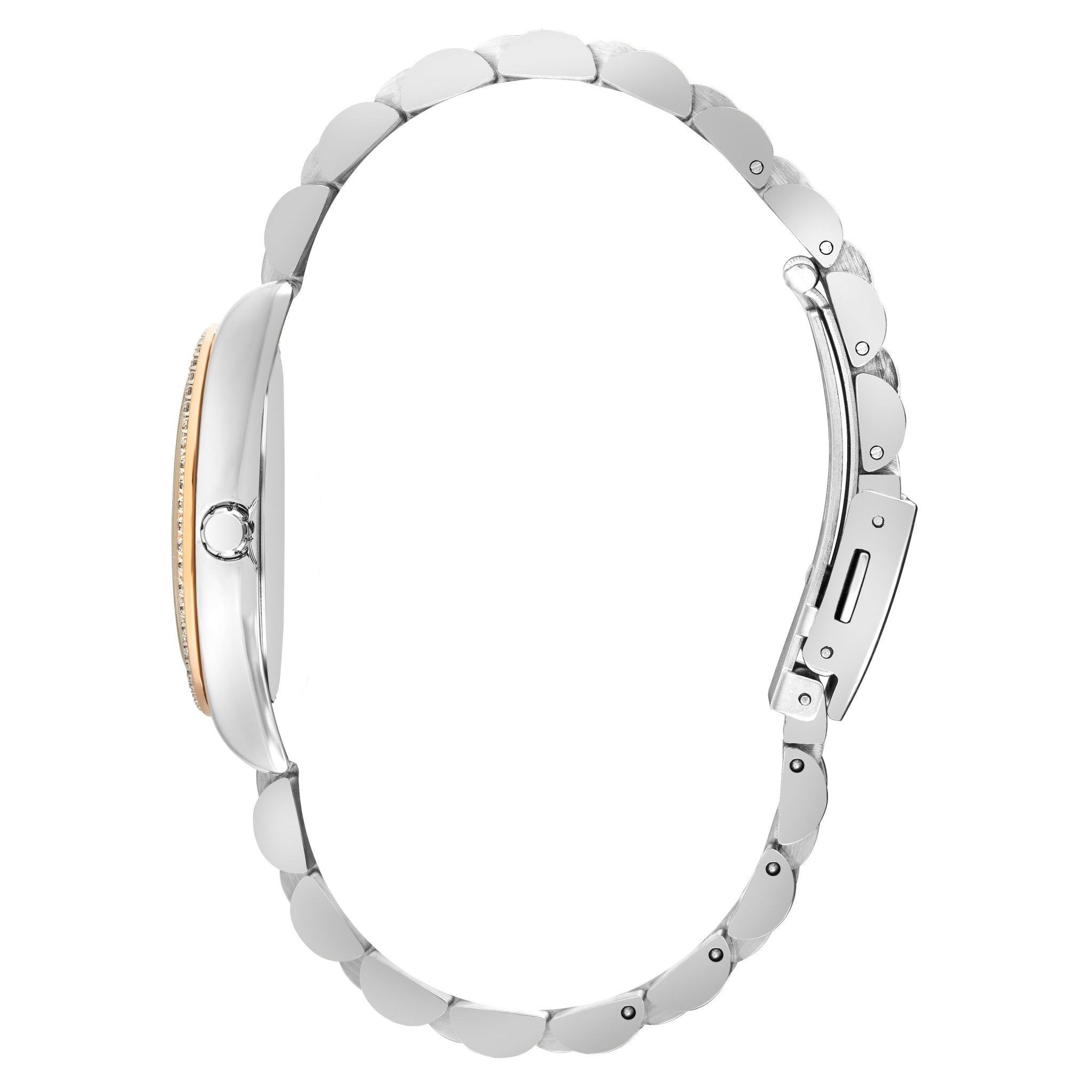 Lee Cooper LC07478.540 Women's Super Metal Silver/Rose Gold Watch - Zamana.pk