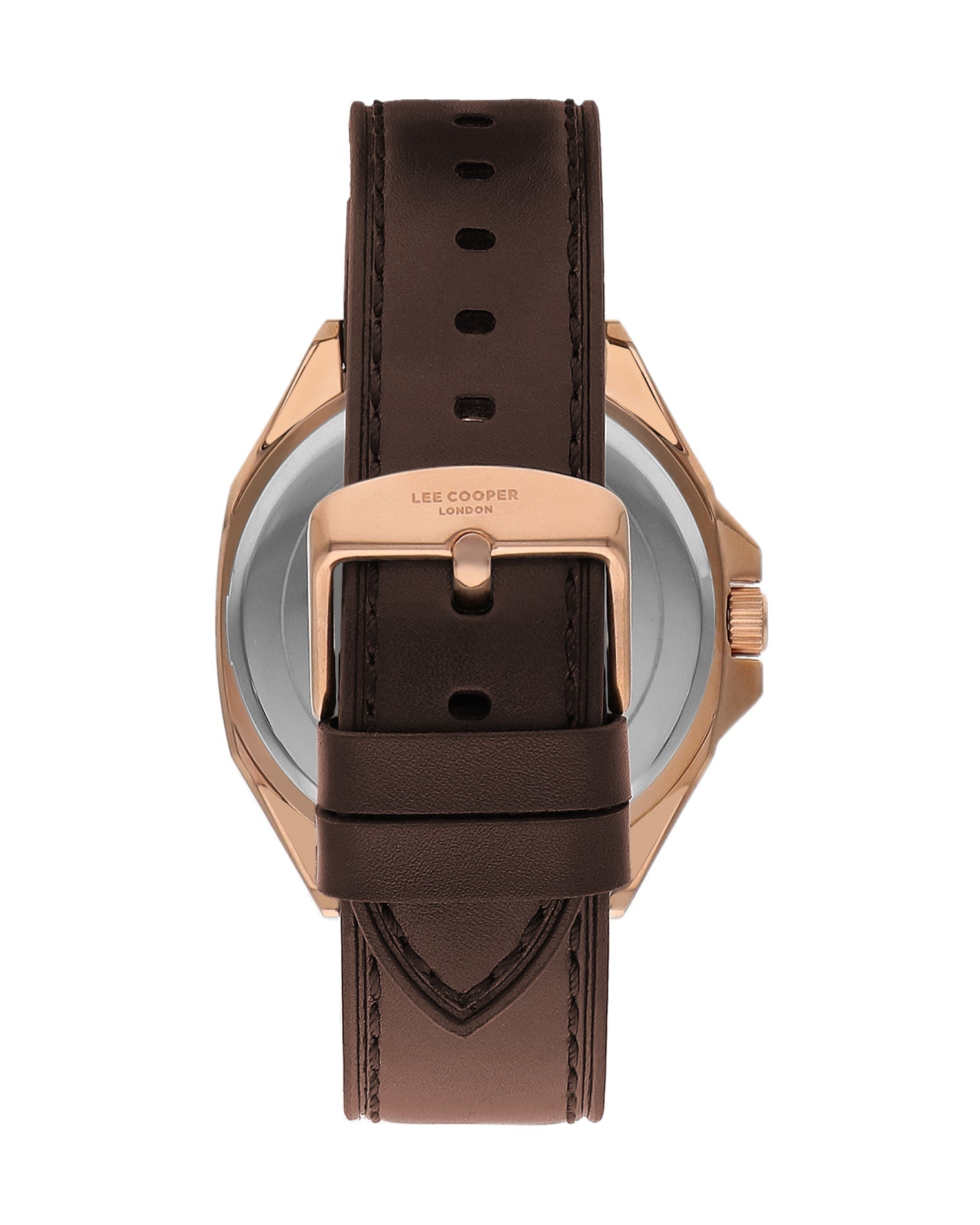 Lee Cooper LC07568.442 Men's Super Metal Rose Gold Leather Multifunction Watch - Zamana.pk