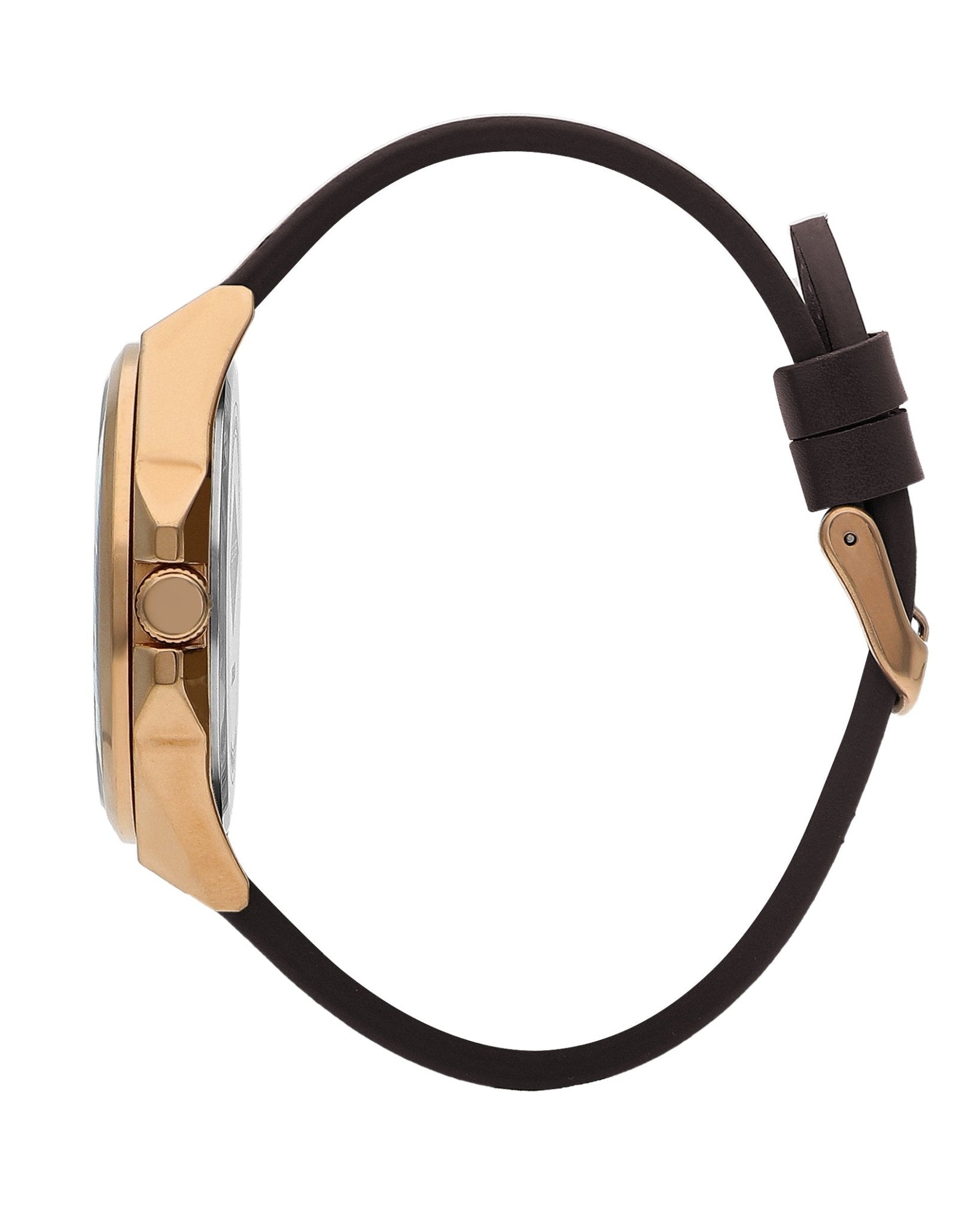 Lee Cooper LC07568.442 Men's Super Metal Rose Gold Leather Multifunction Watch - Zamana.pk