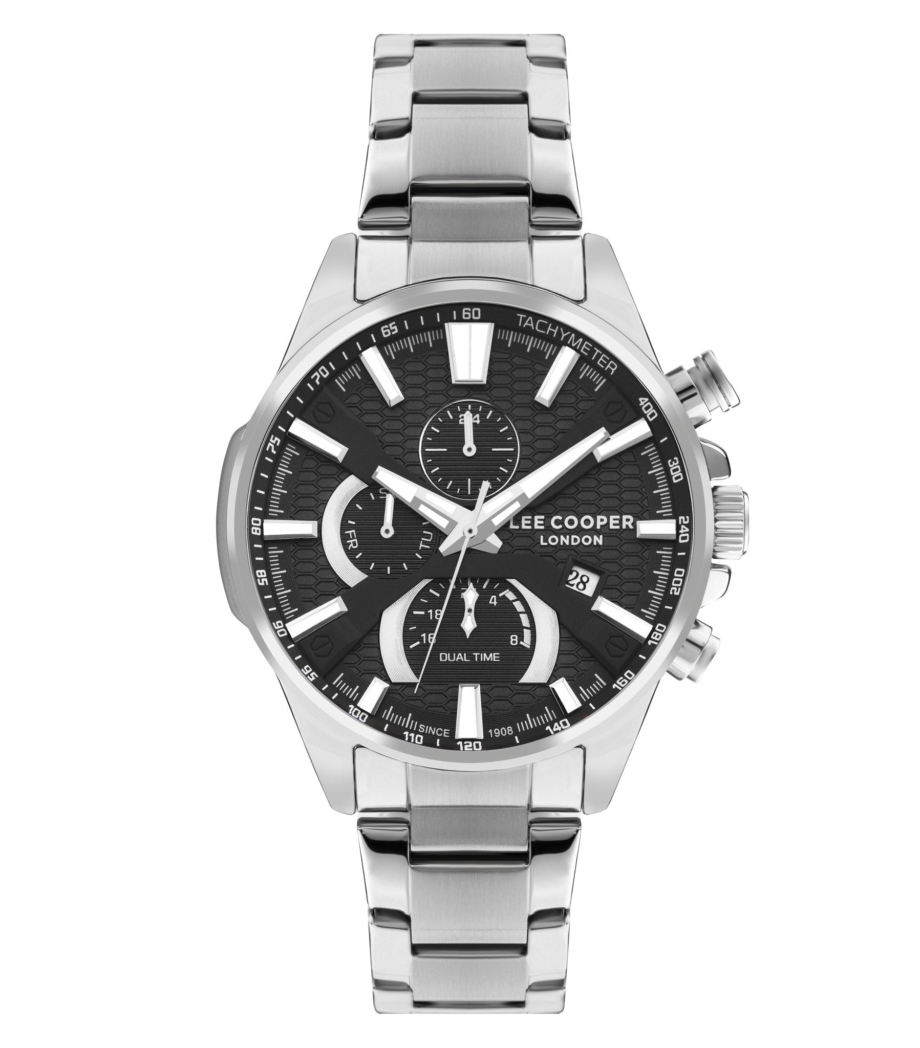 Lee Cooper LC07801.360 Men's Super Metal Silver Multifunction Watch - Zamana.pk Main image