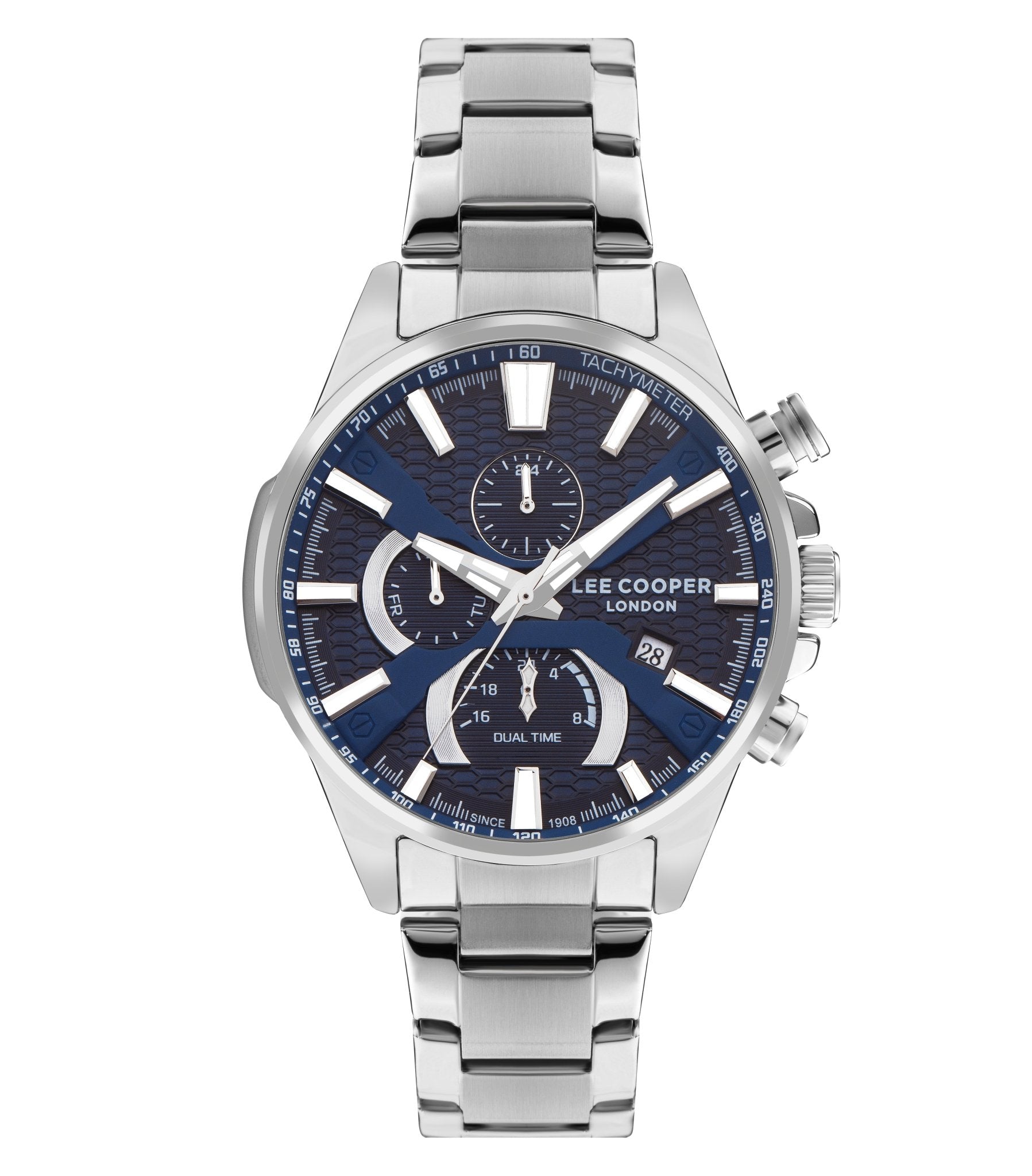 Lee Cooper LC07801.390 Men's Super Metal Silver Multifunction Watch - Zamana.pk Main image