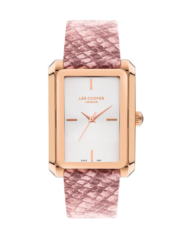 Lee Cooper LC07803.438 Women's Super Metal Rose Gold Leather Watch - Zamana.pk