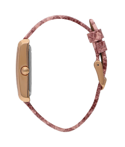 Lee Cooper LC07803.438 Women's Super Metal Rose Gold Leather Watch - Zamana.pk