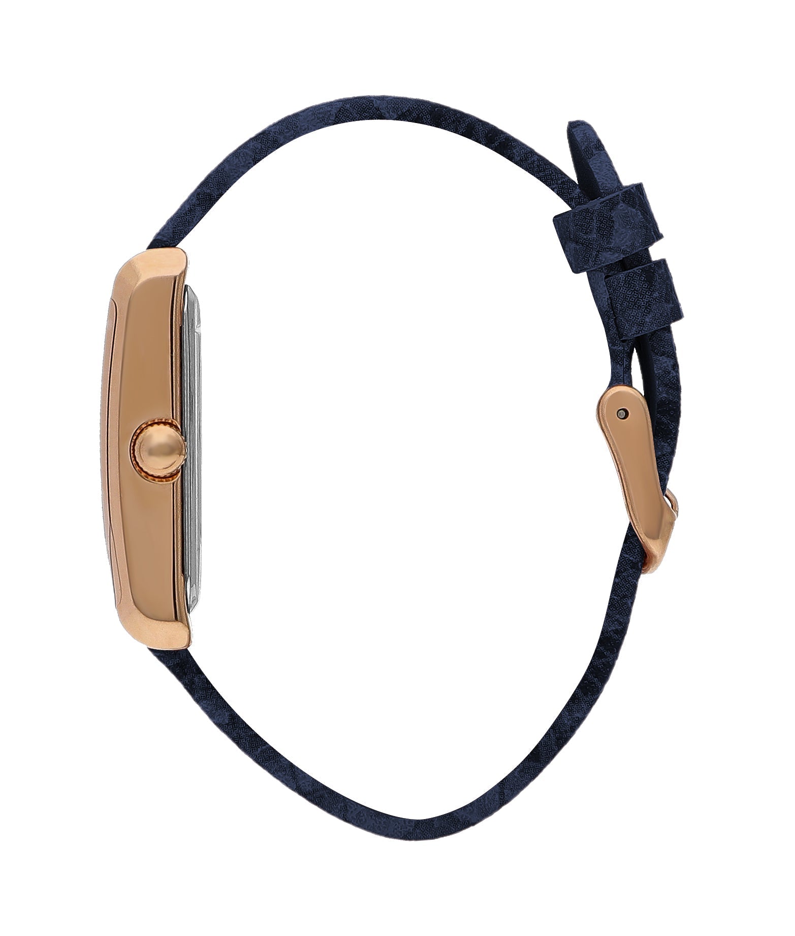 Lee Cooper LC07803.599 Women's Super Metal Rose Gold/Blue Leather Watch Secondary image