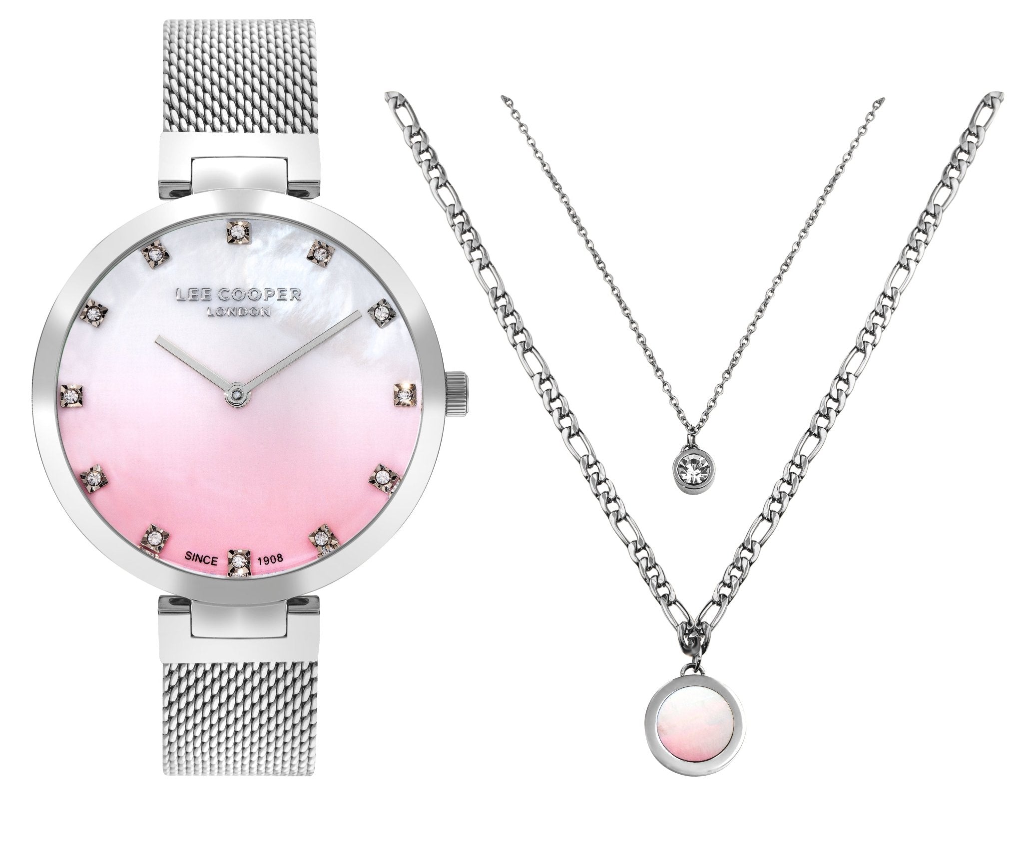 Lee Cooper LC07806.380 Women's Super Metal Silver Mesh Watch - Zamana.pk Main image