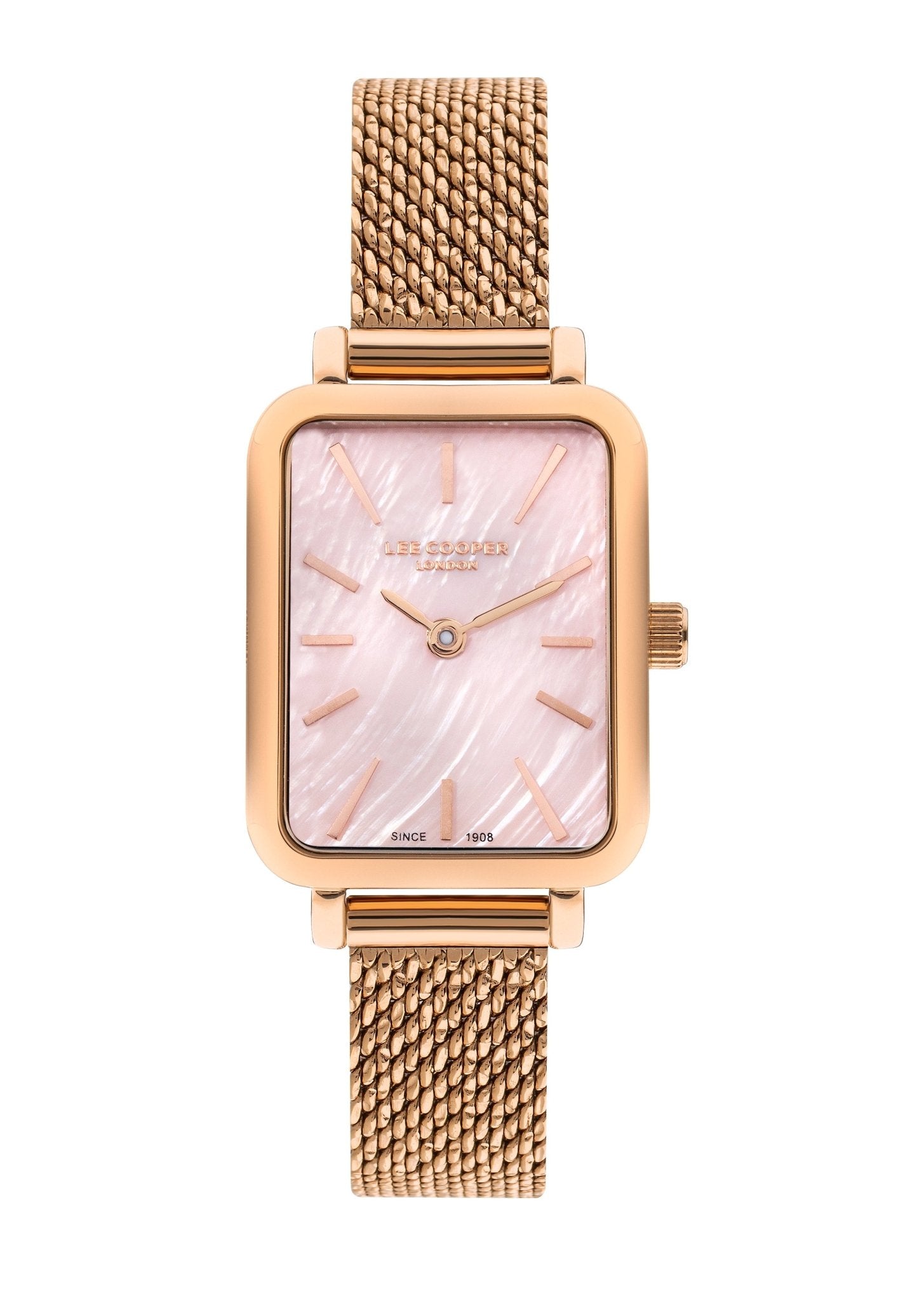 Lee Cooper LC07815.410 Women's Super Metal Rose Gold Mesh Watch - Zamana.pk