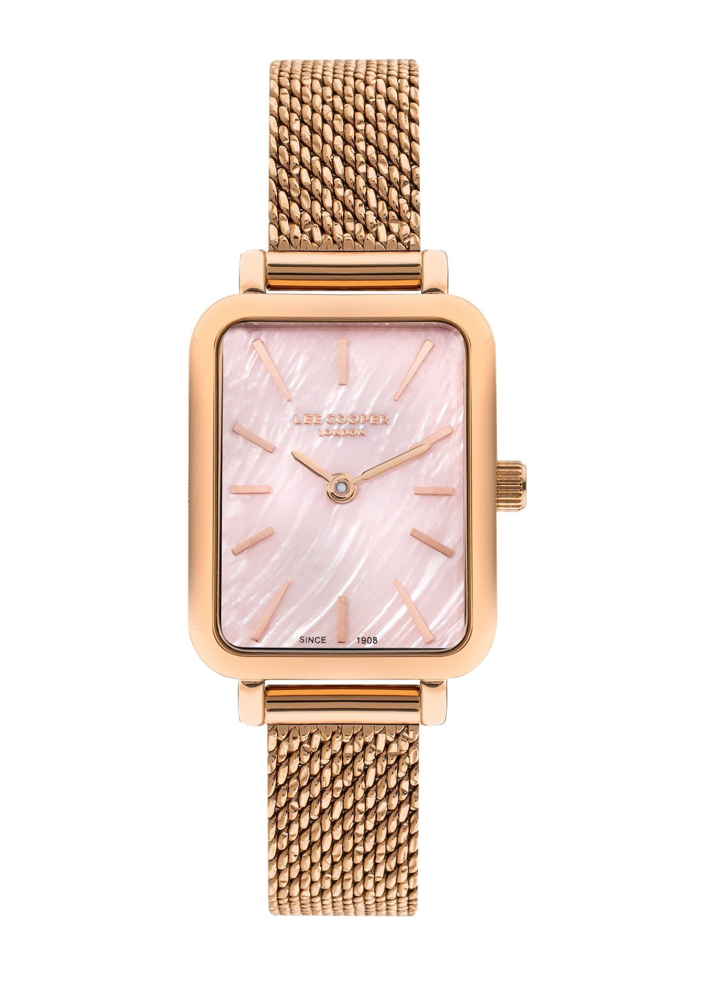 Lee Cooper LC07815.410 Women's Super Metal Rose Gold Mesh Watch - Zamana.pk