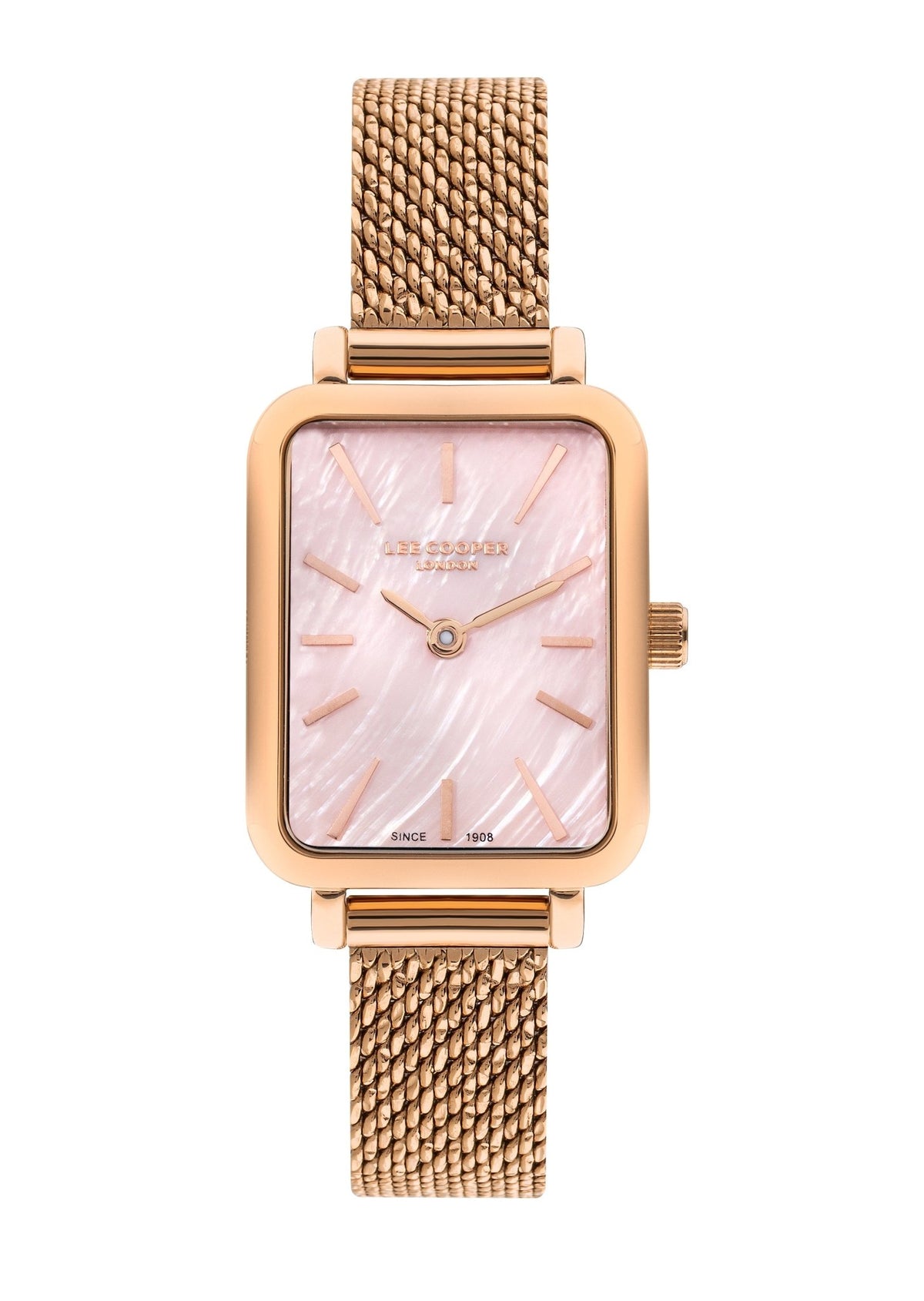 Lee Cooper LC07815.410 Women's Super Metal Rose Gold Mesh Watch - Zamana.pk