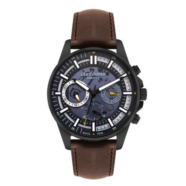 Lee Cooper LC07816.694 Men's Super Metal Black Multifunction Watch - Zamana.pk