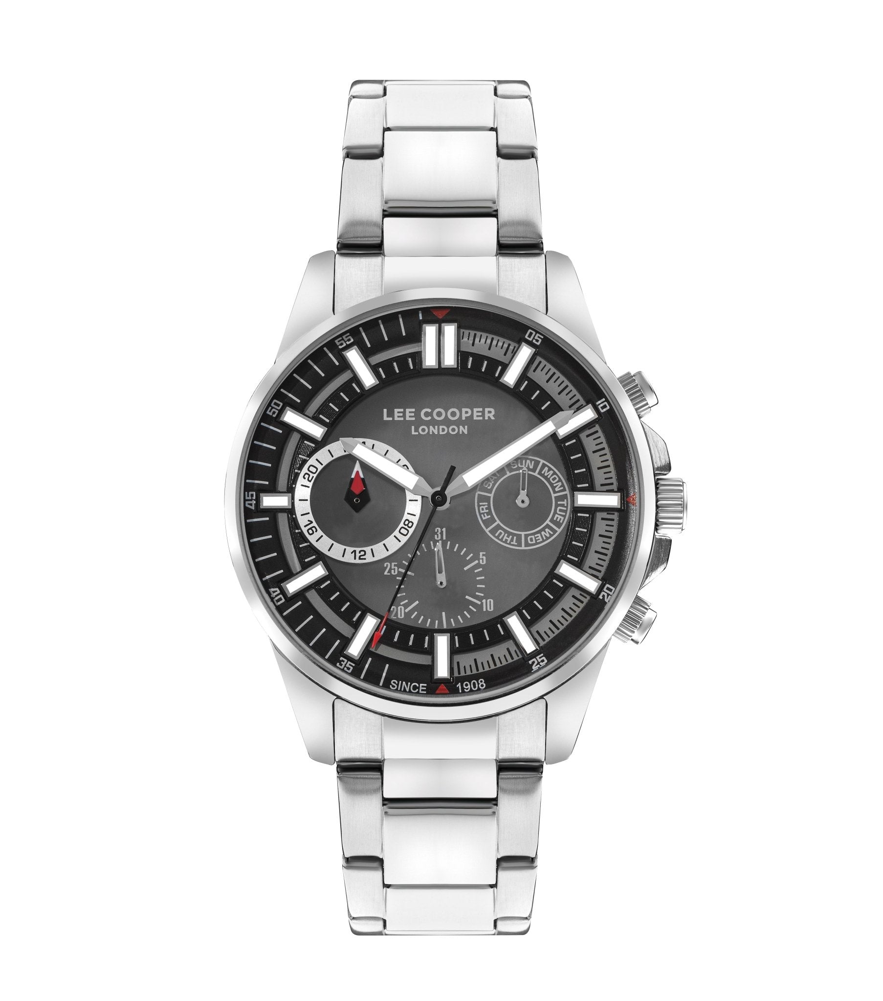 Lee Cooper LC07817.350 Men's Super Metal Silver Multifunction Watch - Zamana.pk Main image