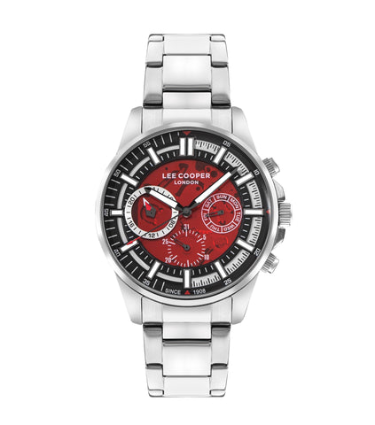 Lee Cooper LC07817.380 Men's Super Metal Silver Multifunction Watch - Zamana.pk