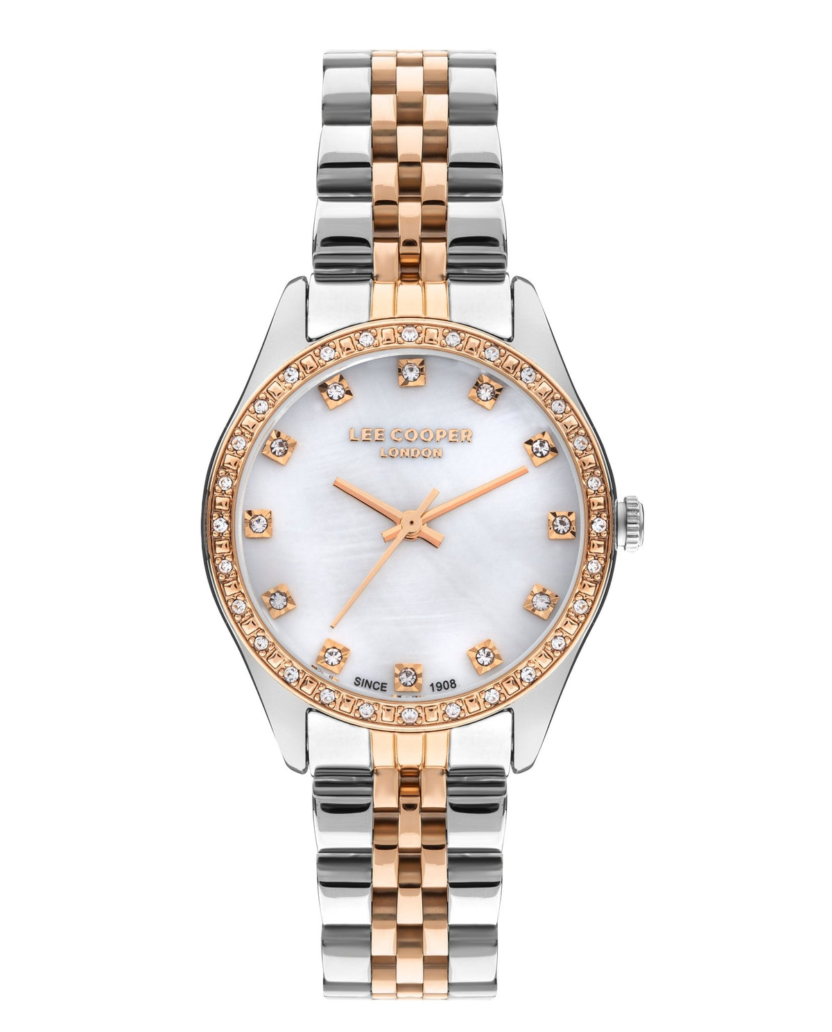 Lee Cooper LC07818.520 Women's Super Metal Silver/Rose Gold Watch - Zamana.pk Main image