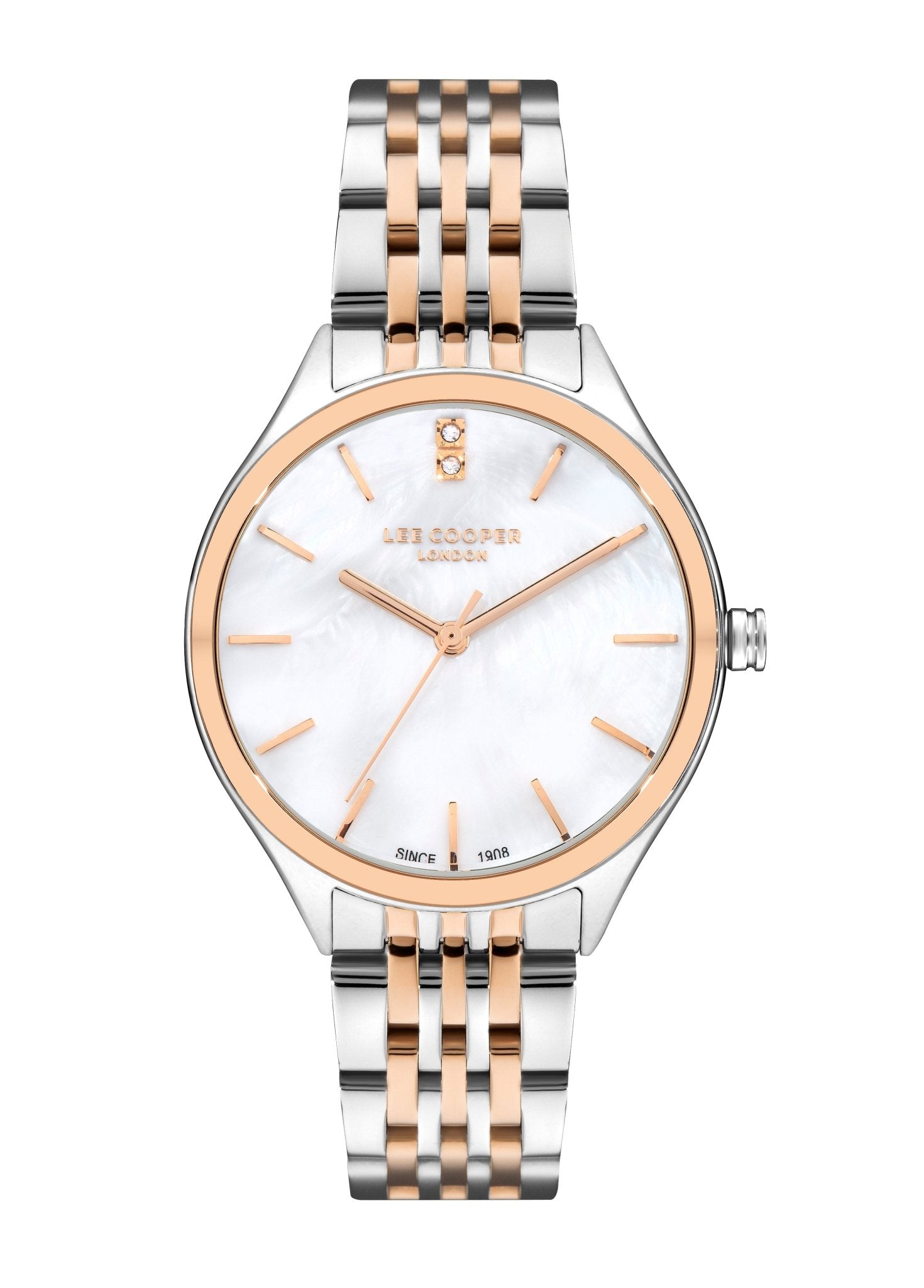 Lee Cooper LC07821.520 Women's Super Metal Silver/Rose Gold Watch - Zamana.pk Main image