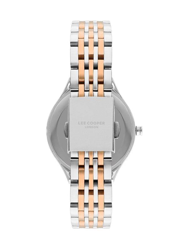 Lee Cooper LC07821.520 Women's Super Metal Silver/Rose Gold Watch - Zamana.pk