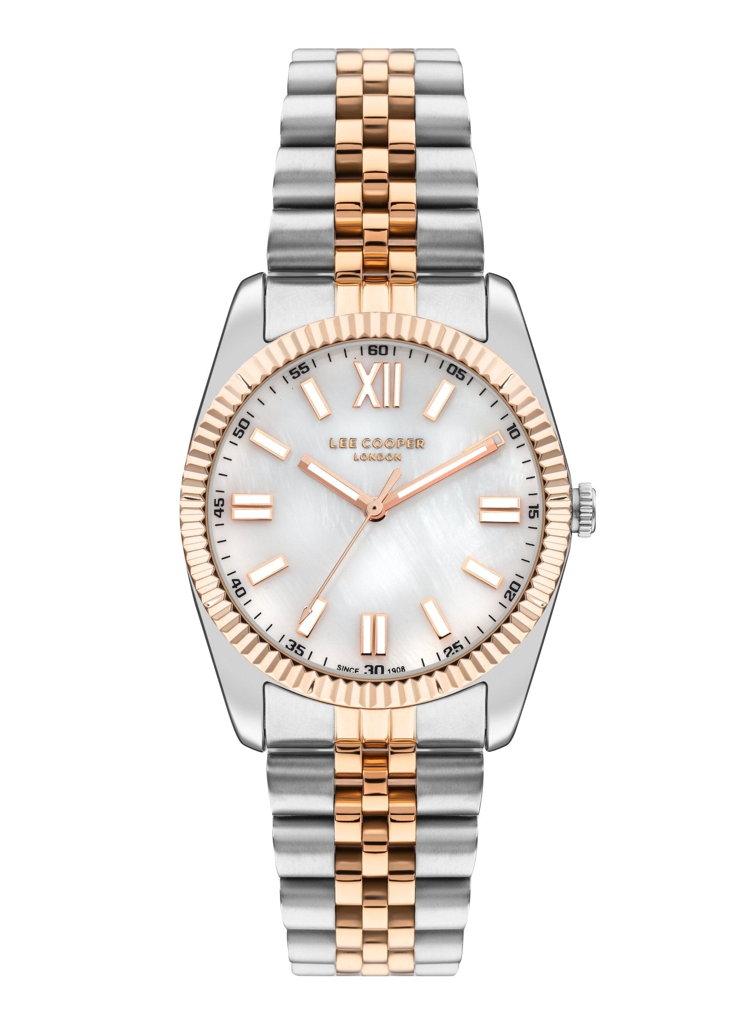 Lee Cooper LC07824.520 Women's Super Metal Silver/Rose Gold Watch - Zamana.pk Main image