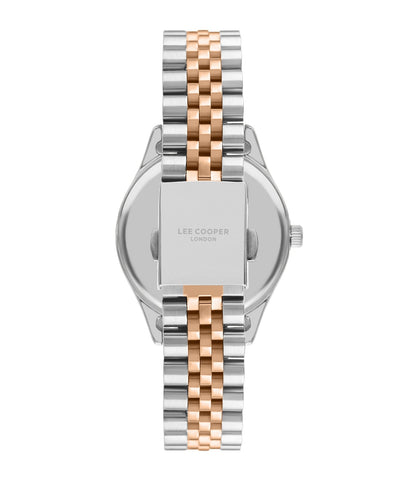 Lee Cooper LC07824.520 Women's Super Metal Silver/Rose Gold Watch - Zamana.pk