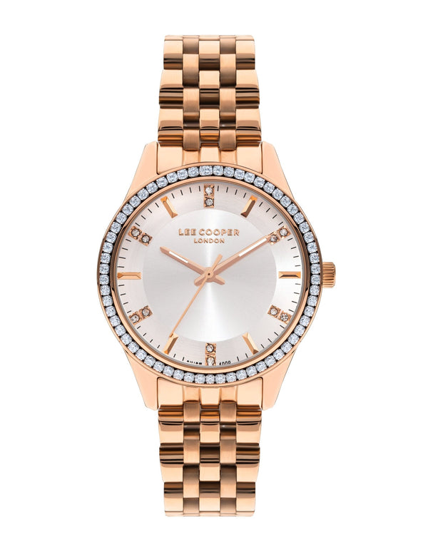 Lee Cooper LC07826.420 Women's Super Metal Rose Gold Watch - Zamana.pk