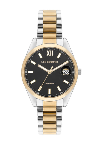 Lee Cooper LC07827.250 Women's Super Metal Silver/Gold Watch - Zamana.pk