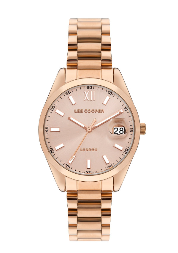 Lee Cooper LC07827.410 Women's Super Metal Rose Gold Watch - Zamana.pk