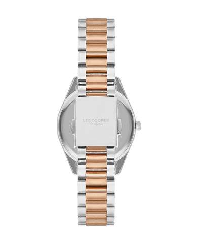 Lee Cooper LC07827.560 Women's Super Metal Silver/Rose Gold Watch - Zamana.pk