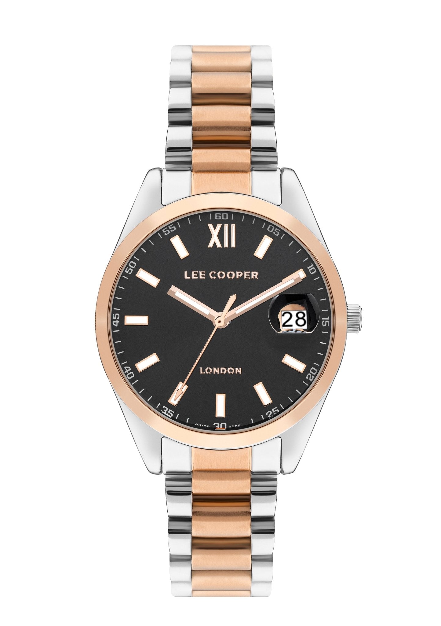 Lee Cooper LC07827.560 Women's Super Metal Silver/Rose Gold Watch - Zamana.pk