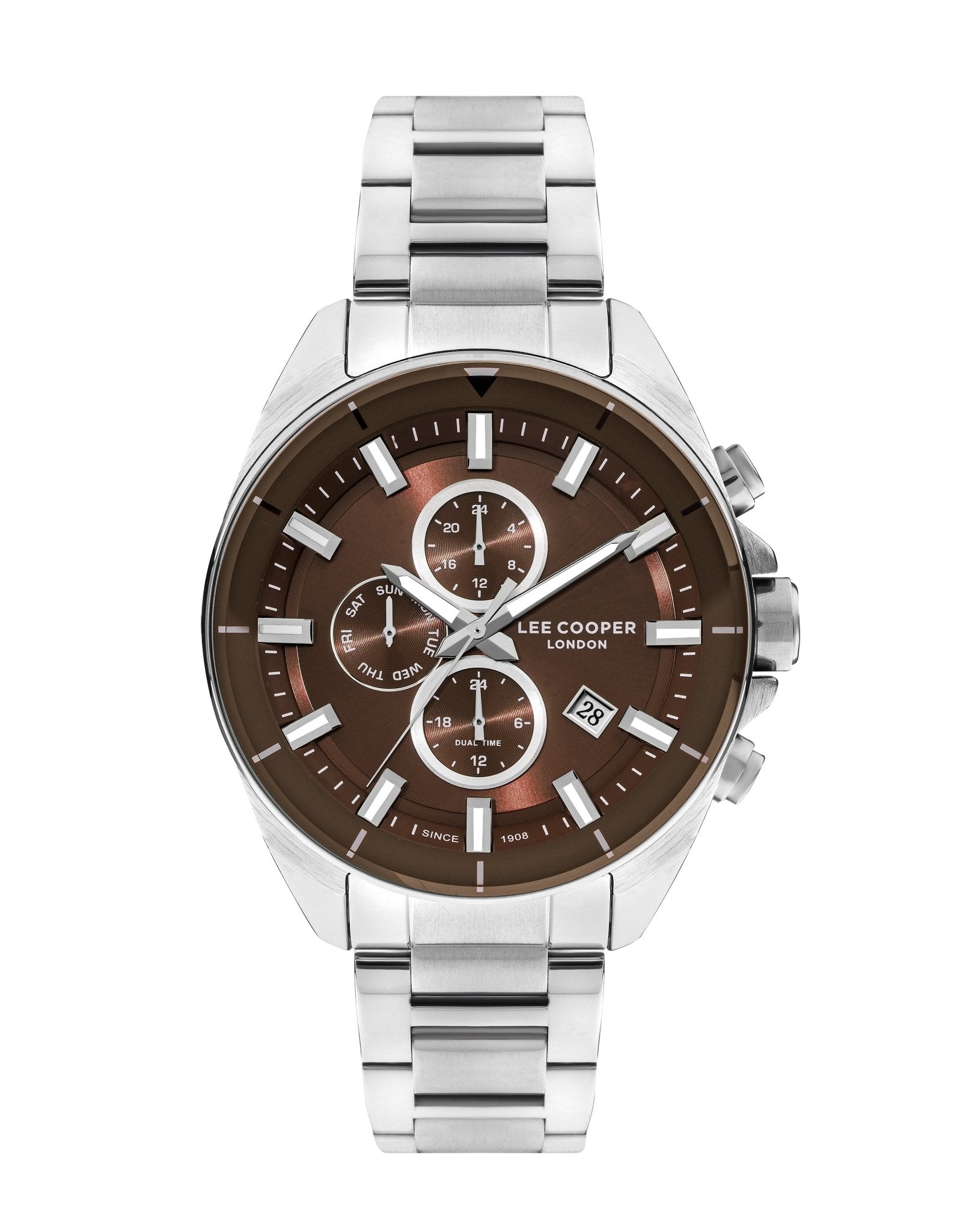 Lee Cooper LC07830.340 Men's Super Metal Silver Multifunction Watch - Zamana.pk
