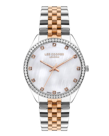 Lee Cooper LC07831.520 Women's Super Metal Silver/Rose Gold Watch - Zamana.pk