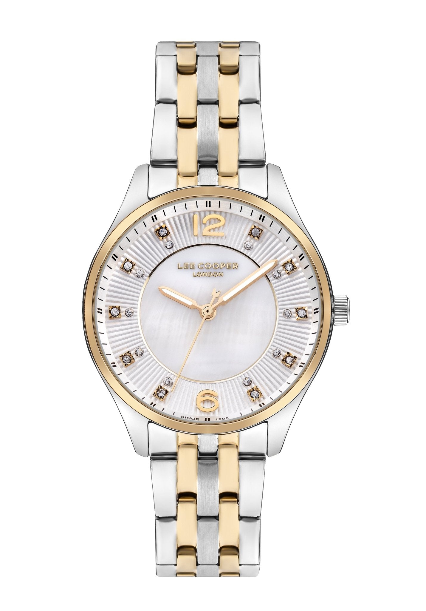 Lee Cooper LC07832.220 Women's Super Metal Silver/Gold Watch - Zamana.pk