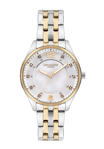 Lee Cooper LC07832.220 Women's Super Metal Silver/Gold Watch - Zamana.pk
