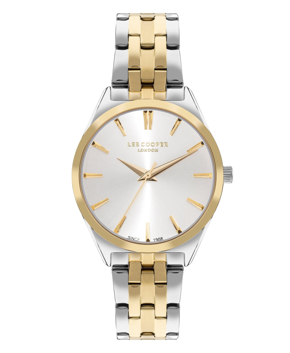 Lee Cooper LC07833.230 Women's Super Metal Silver/Gold Watch - Zamana.pk