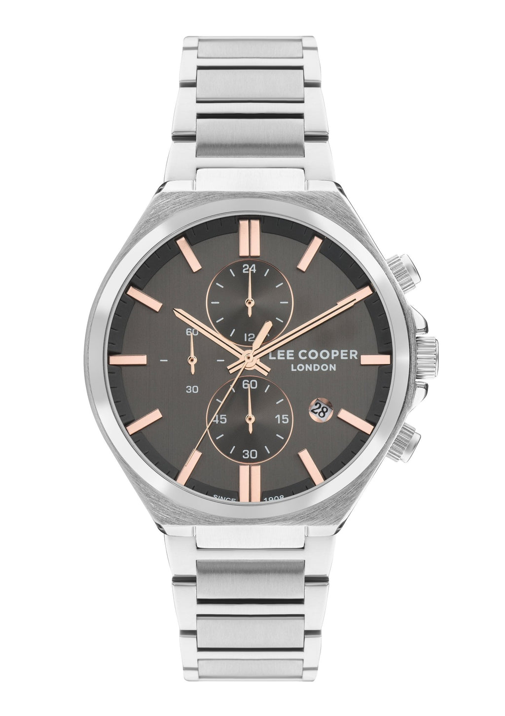 Lee Cooper LC07835.360 Men's Super Metal Silver Multifunction Watch - Zamana.pk