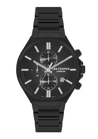Lee Cooper LC07835.650 Men's Super Metal Black Multifunction Watch - Zamana.pk