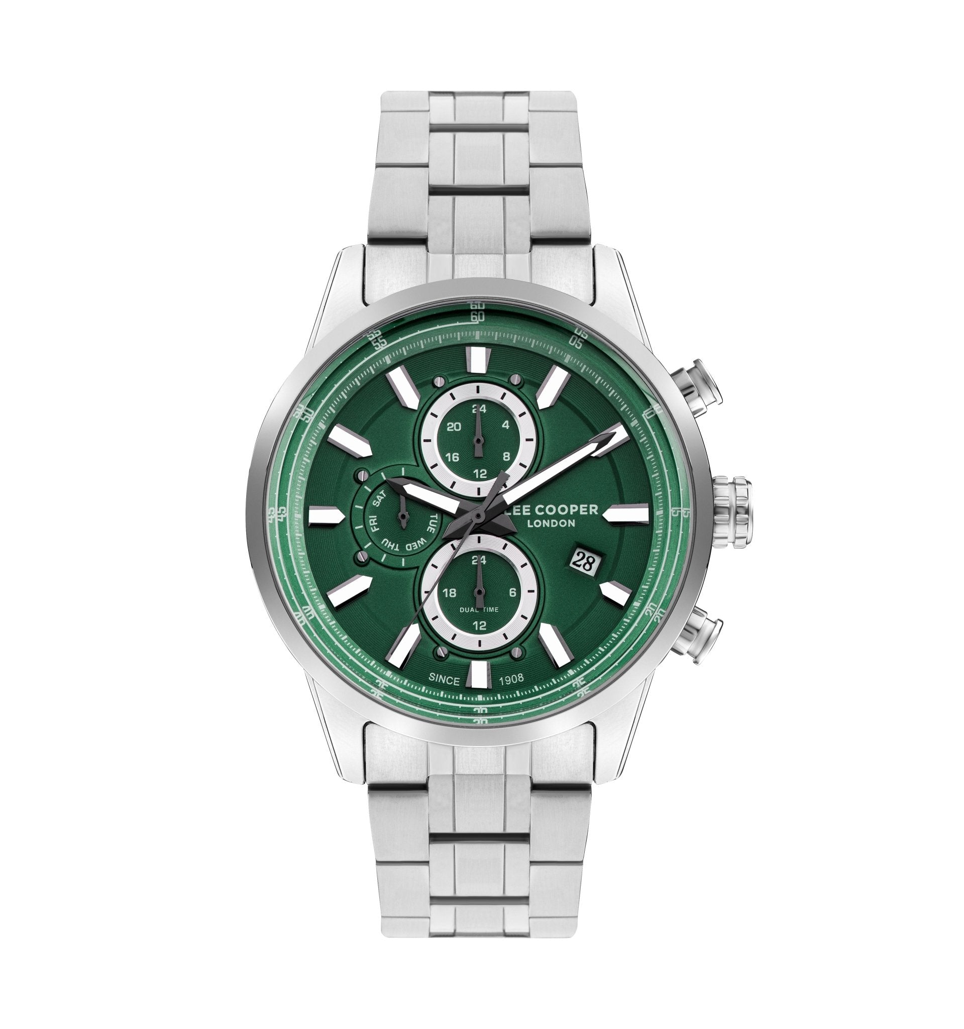 Lee Cooper LC07836.370 Men's Super Metal Silver Multifunction Watch - Zamana.pk Main image