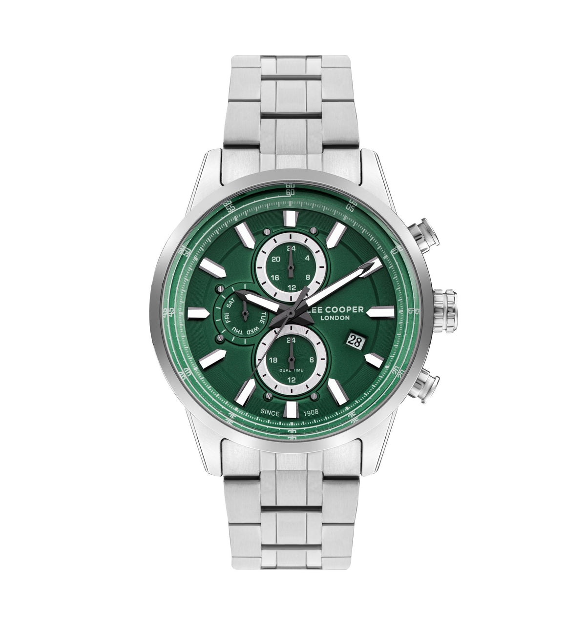 Lee Cooper LC07836.370 Men's Super Metal Silver Multifunction Watch - Zamana.pk
