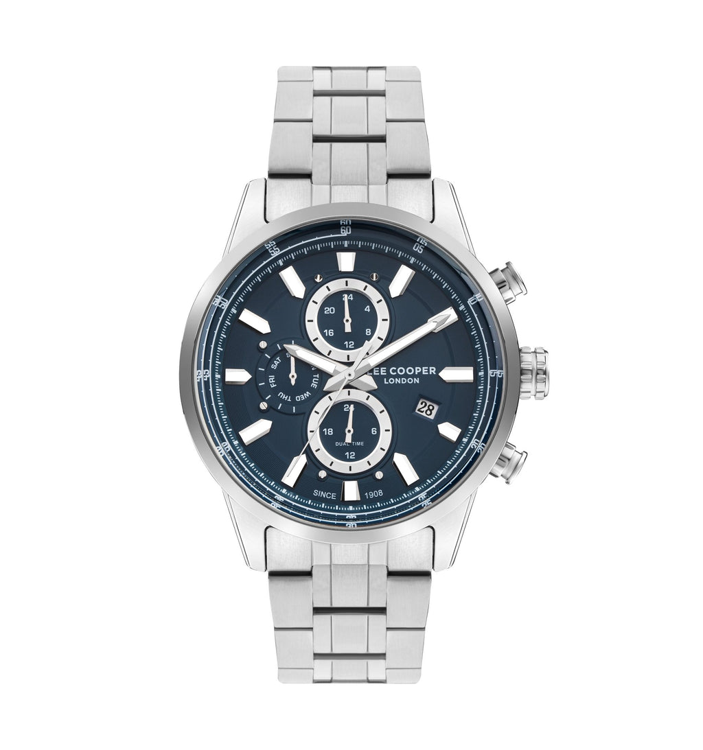Lee Cooper LC07836.390 Men's Super Metal Silver Multifunction Watch - Zamana.pk