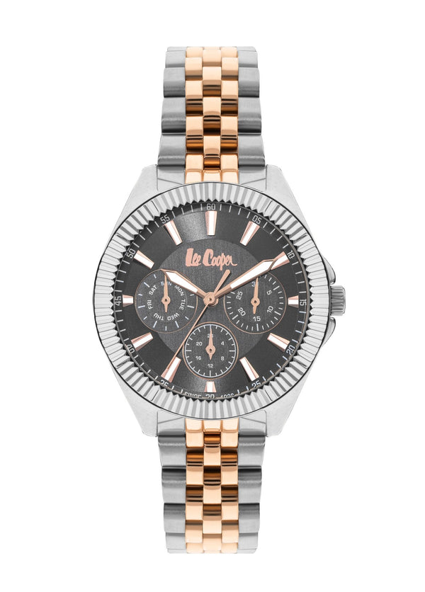 Lee Cooper LC07837.560 Ladies Super Metal Silver/Rose Gold Watch - Zamana.pk
